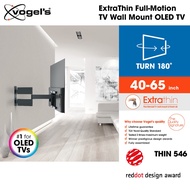 Vogel's THIN 546 ExtraThin Full-Motion OLED TV thinnest Wall Mount bracket 40" to 65" turn 180° Lifetime Warranty