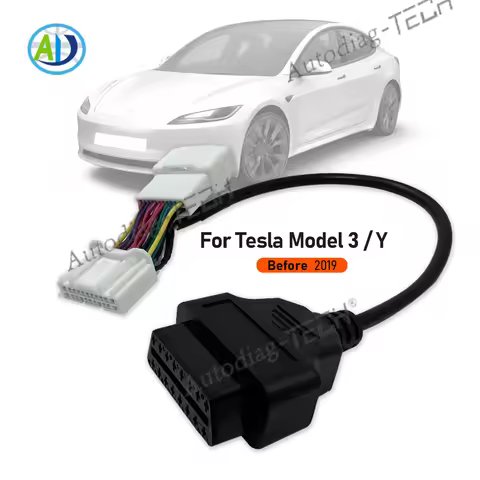 20pin OBD Connector for Tesla Model 3 before January 2019 For X431 OBD2 Diagnostic Adapter Cable 20p