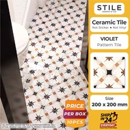 [REAL TILE] Violet Pattern Tiles /Mozek/Ceramic Tiles/Mozek Bilik/Mozek Dapur/Wall Tiles/Mozek Dindi