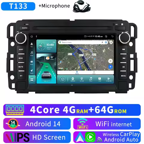 7 Inch Android 13 8G+256G Car Radio GPS Screen Stereo For Chevrolet Chevy Suburban Express Avalanche