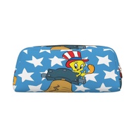 Tweety Bird Zipper pencil case, office stationery bag, portable pencil pouch