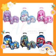 Angel Baby Kids Cartoon Kuromi Melody Naruto Mario Trolley School Backpack Beg Sekolah Rendah Beg Se