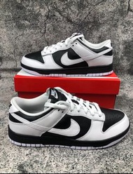 新店特惠Nike Dunk"Reverse Panda" 反轉熊貓 皮革 復古 低幫板鞋 男女同款 白黑