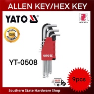 YATO Allen Key Hex Key With Ball 9pcs 2-10mm Cr-v / Code: YT-0507