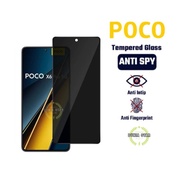 Tempered Glass Anti Spy Privacy poco M6/M6 Pro/M6 Pro 5G/X6/X6 Pro Anti Kepo/Anti Peep