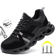 Lightweight Work Shoes Men Safety Shoes Puncture-Proof Safety Boots Men Work Shoes Plus Size 36-48