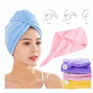 RK 2pcs Handuk Kepala Keramas Microfiber | Handuk Pengering Rambut | Handuk Mandi | Peralatan Mandi | COD