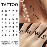 1pc 26 English Letters Numbers Temporary Tattoo Waterproof Sweatproof Last For 1-2 Weeks Realistic H