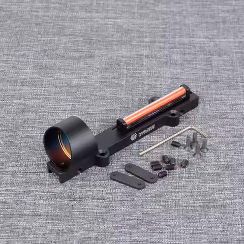 Tactical 1x28 RED Green Fiber Optic Red Dot Sight Collimator Sight 11mmRib Rail For Hunting Scope Si