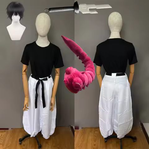 Jujutsu JJK Manga Anime Fushiguro Toji Satoru Gojo Cosplay Costume Wig T-shirt Pants Rose Net Hallow