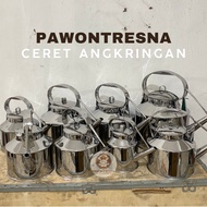 Angkringan Kettle, Thick Stainless Steel Water Kettle, Drinking Water Heater Container, Size 1.5 Lit