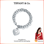 (New) Womens Fashion Bracelet s925 sterling silver Heart Tag Charm Bracelet Valentines Day holiday g
