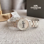 ของแท้ 100% 14502975 COACH Grand Silver Dial Silver tone Ladies Watch สีเงิน