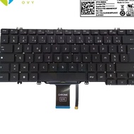 0909X6 French Azerty Keyboard Backlight for DELL Latitude 5300 7300 2 in 1 FR Notebook Keyboards CN-