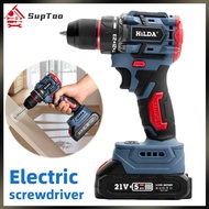 【จัดส่งในประเทศ】21V 2 ใน 1 ลิเธียมสว่านสกรูไดรเวอร์ไฟฟ้า 40N M แรงบิดไดรเวอร์สกรูแบบปฏิบัติมอเตอร์ไร