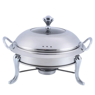 {UU61} stainless steel hotpot set mini hotpot pot holder tempered glass lid  gold silver Chafing Dis