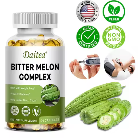 Daitea Bitter Melon 2500 Mg - 120 Veggie Capsules, Non-GMO & Gluten-Free Extract | Multi-Supplement