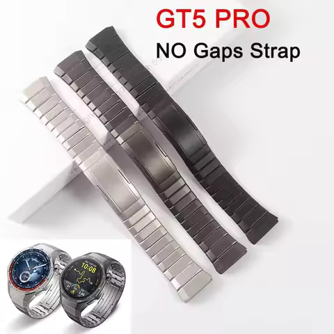 Titanium Alloy Strap for Huawei Watch GT5 Pro 46mm, 60g,NO Gaps Watchband for Huawei Watch GT 5 Pro 