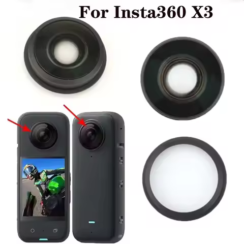For Insta360 X3 Replacement Front Rear Glass Lens And Metal Aluminum O Circle Ring for Insta360 One 