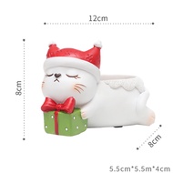 กระถางเรซิ่นคริสต์มาส Cristmas กระถางไม้อวบน้ำ กระถางแคตตัส เทศกาล ปีใหม่ ของขวัญ