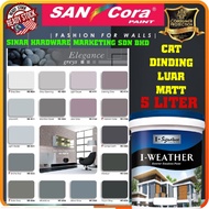 SINAR SANCORA I WEATHER 5 LITER EXTERIOR WALL PAINT ELEGANCE GREY / CAT DINDING LUAR RUMAH DUSTY KELABU