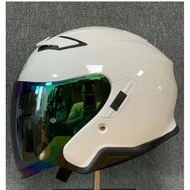 【2025NEW】Open Face Helmet shoei J-CRUISE 3/4 Helmet Glossy White Double visor Pink Flower Off Road R