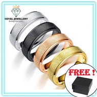 👑 2021 Royal Jewellery Couple Silver Black Rose Gold Couple Ring Men Women Cincin Emas Korea Bangkok
