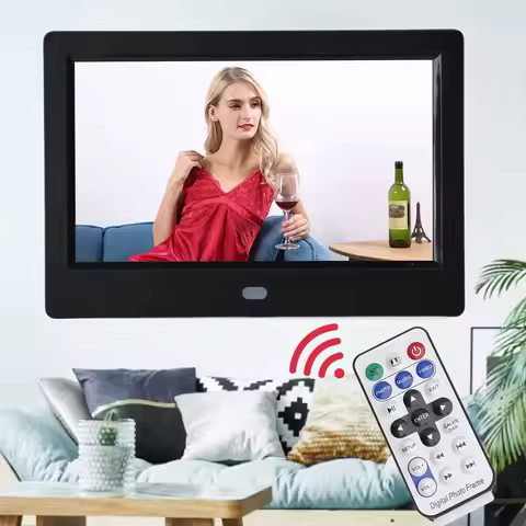 Digital Picture Frame 7 inch Photo Video Loop Playback Wall Mountable Smart Cloud Photo Frame Time D