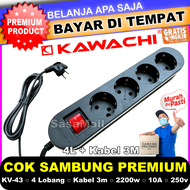 Cok Sambung Kawachi 4 Lubang 3 Meter / 5 meter KV-45 KV-43 Stop Kontak 4 Lobang 3m / 5m SNI Perkakas