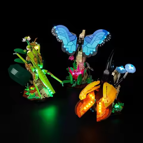 No Model LED Lighting Set Suitable for LEGO The Insect Collection Ideas 21342(Excluding Building Blo