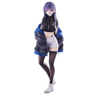 Zones.Toy Masked Girl Yuna Black Silk Long Hair Beautiful Girl Ecchi Figure Anime Sexy Girl Figure W