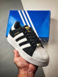💜adidas Superstar XLG Shoes - Black White