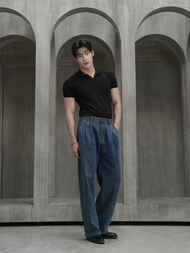 DANDY COSMO |กางเกงยีนส์ DUSTY INDIGO Wide-Leg Jeans