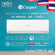 [Lắp đặt 0Đ HCM/HN] Máy lạnh/ Điều hòa (không Inverter) Casper 1 chiều  2HP SC-18FB36A - Bảo hành 3 