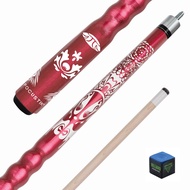 Pool Cue Stick 58 Inch Ergonomic Design, 2-Piece Canadian Maple Billiard Cue Sticks 18/19/20/21 Oz, 