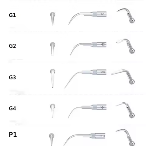 10pcs G1,G2,G3,G4,P1,P3 Dental Scaler Tips Fit EMS Woodpecker Ultrasonic Scaler Handpiece Dental Ult
