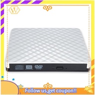 【W】PC Laptop External USB 3.0 DVD RW CD Writer Portable Optical Drive Burner Reader Player Tray Portable Drive Burner
