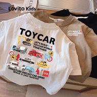 Lovito Kids Casual T-shirt Delicate Texture All Seasons T-shirt for Boy LNL106051 Lovito T-hate Tako