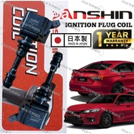 (WARRANTY 1YEAR) ANSHIN JAPAN IGNITION PLUG COIL HONDA CIVIC FE T24 T2F 1.5 TURBO