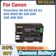 7.4V 2500mAh BP-511A BP-511 Camera Battery for Canon PowerShot G6 G5 G3 G2 G1 EOS 300D 5D 10D 20D 30