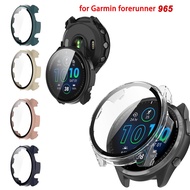 Case+Screen Protector For Garmin Forerunner 965 Hard PC Frame Bumper Cover Case + HD Slim Tempered G