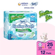 SOFY Cooling Fresh Cucumber Day Ultra Slim Wing 25cm x 12 Pcs