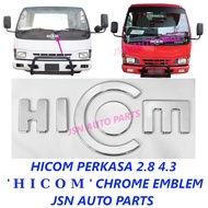 J12S04 HICOM PERKASA 2.8 4.3 '' H I C O M '' CHROME EMBLEM MARK LOGO 100% HIGH QUALITY PRODUCT