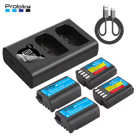 DMW-BLK22 DMW BLK22 Battery 2200mAh+LED Dual Charger for Panasonic LUMIX DC-S5 DC-S5 II DC-S5 IIX S5
