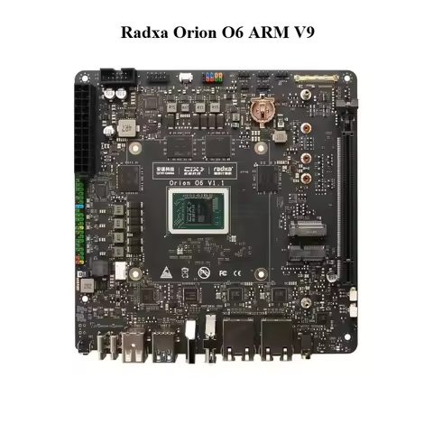 Radxa Orion O6 Open ARM V9 Mini ITX Motherboard, 12 - Core CPU, 28.8TOPs NPU, LPDDR5 & PCIe Gen4 16 