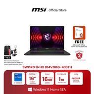 MSI NOTEBOOK SWORD 16 HX B14VGKG-433TH | 16" | FHD+ | Intel® Core™ i7-14650HX | GeForce RTX 4070 | 1