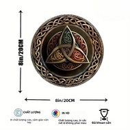 Celtic Triskelion Biểu Tượng Tường Mảng Bám 2D Nhôm 8x8 Kim Loại Khu Vườn Nhà Sân Trang Trí Món Quà