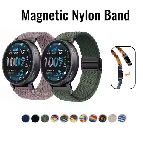 20/22mm Sports Nylon Elastic Loop Strap for Huami Amazfit Active 2 3 Premium / Max / Helio / T-REX3 