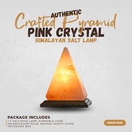 Pyramid Crafted Himalayan Salt Lamp Pink Crystal