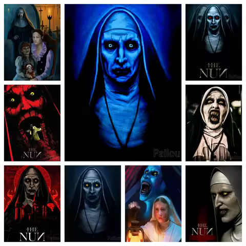 Horror Movie The Nun Diamond Painting Mosaic Photo Conjuring Universe Halloween Art Embroidery Cross
